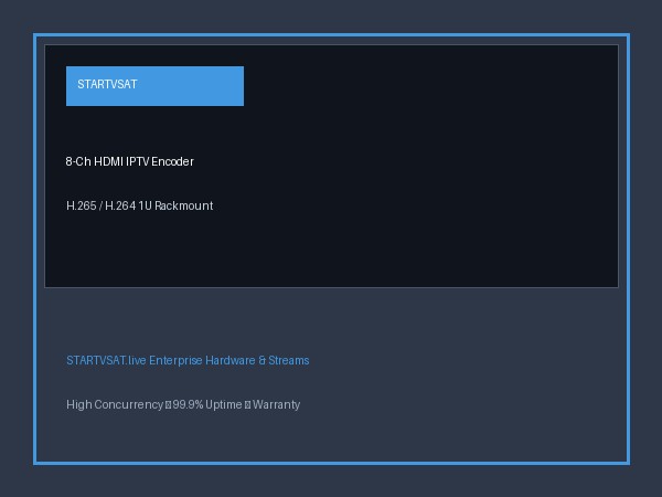 Professional 8-Channel HDMI to IP Hardware IPTV Transcoder